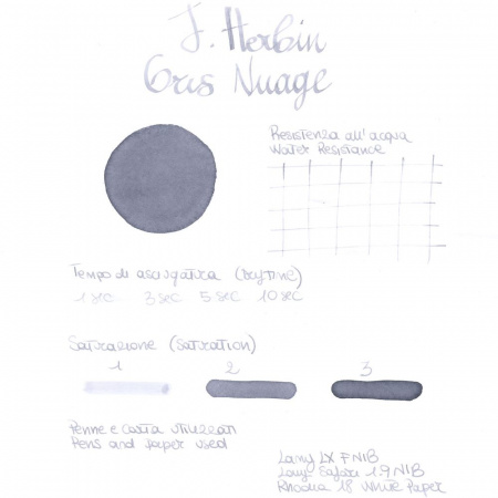 Картриджи для перьевой ручки HERBIN, Gris nuage/Светло-серый