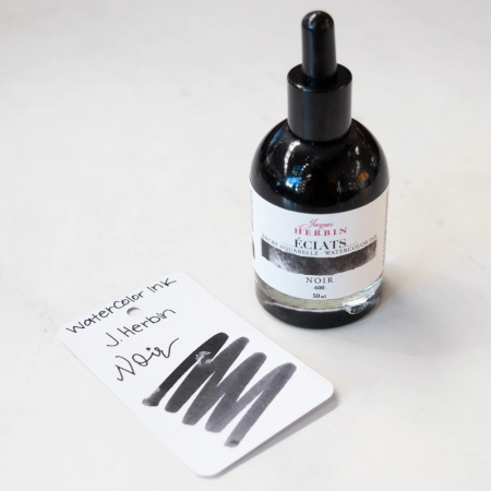 Акварельные чернила HERBIN ECLATS, Noir/Черный