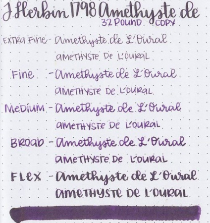 Чернила HERBIN PRESTIGE 1798, Amethyste de l'Oural/Фиолетовый с серебряными блестками