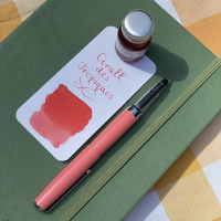 Чернильный мини-роллер HERBIN, металл, Коралловый