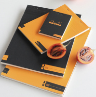 Блокнот RHODIA BASICS "LE R" №11, A7, 90 г, Orange/Оранжевый