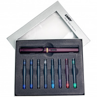 Набор LAMY SAFARI, Scarlet/Фиолетовый (пурпурный) (перьевая ручка + картриджи), F