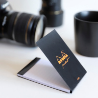 Карманный блокнот RHODIA CLASSIC POCKET, 7,5х12 см, 80 г, Black/Черный