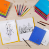Скетчбук для смешанных техник CLAIREFONTAINE KOVERBOOK, A5, 125 г, Light blue/Голубой
