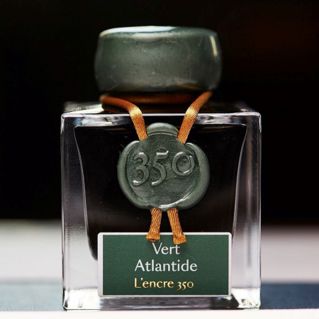 Чернила HERBIN PRESTIGE 350, Vert Atlantide/Зеленый с серебряными и золотыми блестками