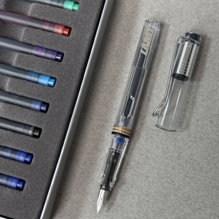 Набор LAMY SAFARI, Vista/Прозрачный (перьевая ручка + картриджи)