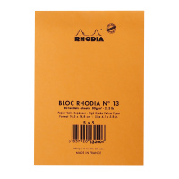 Блокнот RHODIA BASICS №13, A6, 80 г, Orange/Оранжевый