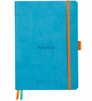 Записная книжка RHODIARAMA GOALBOOK в мягкой обложке, A5, точка, 90 г, Turquoise, Бирюзовый