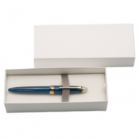 Ручка перьевая SAILOR SHIKIORI TSUKUYONO MINAMO, Gold IP still nib, Shimoyo/Светло-синий