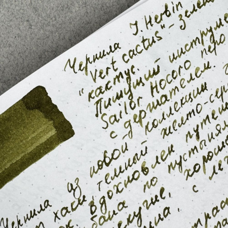 Чернила HERBIN, Vert cactus/Темно-оливковый