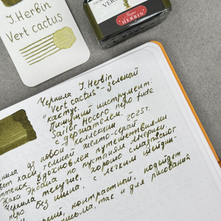Чернила HERBIN, Vert cactus/Темно-оливковый