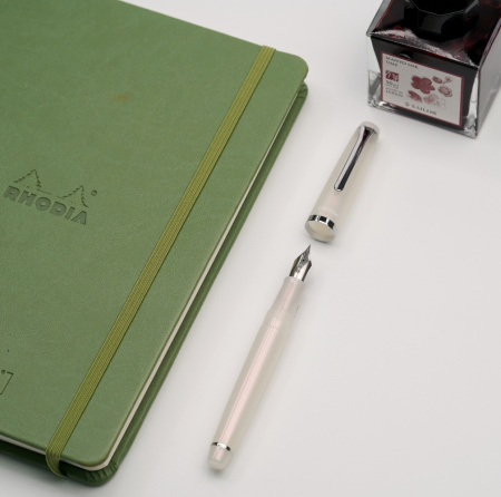 Ручка перьевая SAILOR LECOULE POWER STONE, RT steel nib, Pearl/Жемчуг
