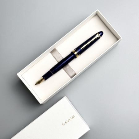 Ручка перьевая SAILOR 1911 LIGHT, Gold IP 14K, Shining blue/Синий