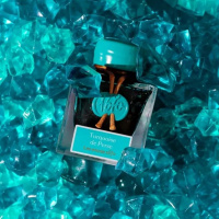 Чернила HERBIN PRESTIGE 1670, Turquoise de Perse/Бирюзовый с золотыми блестками