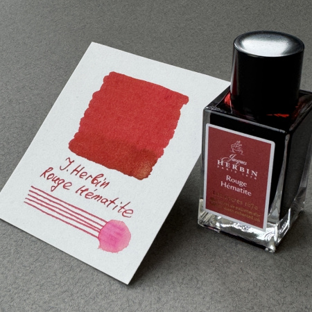 Чернила HERBIN PRESTIGE 1670, Rouge Hematite/Красный с золотыми блестками