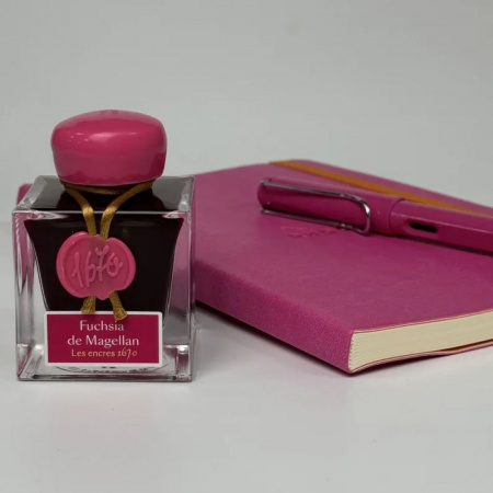 Чернила HERBIN PRESTIGE 1670, Fuchsia de Magellan/Розовый с золотыми блестками