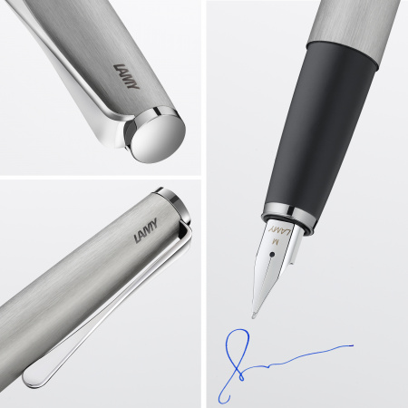 Ручка перьевая LAMY STUDIO, Brushed/Матовая сталь