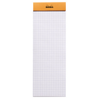 Блокнот RHODIA BASICS №8, 7,4х21 см, 80 г, Orange/Оранжевый