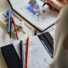 Скетчбук для смешанных техник RHODIA TOUCH PEN & INKWASH, 21х21, 200г, Black/Черный