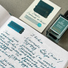 Чернила HERBIN PRESTIGE 1670, Emeraude de Chivor/Сине-зеленый с золотыми блестками