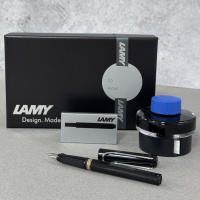 Набор LAMY SAFARI, Black/Черный (перьевая ручка + картриджи + чернила + конвертер)