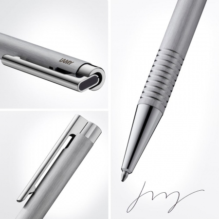Ручка шариковая LAMY LOGO, Brushed/Матовая сталь