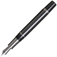 Ручка перьевая SAILOR CYLINT STAINLESS, Black IP 21K, Black/Черный