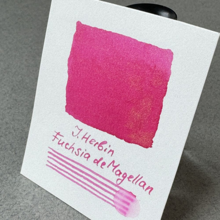 Чернила HERBIN PRESTIGE 1670, Fuchsia de Magellan/Розовый с золотыми блестками