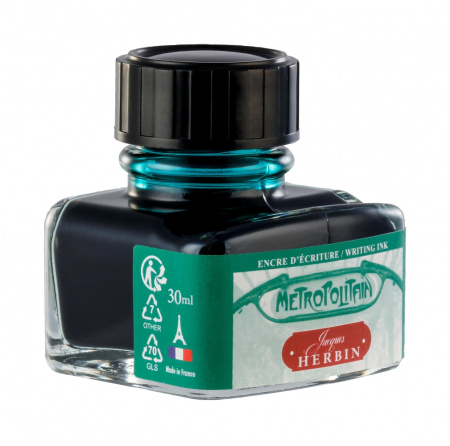 Чернила HERBIN, ЦВЕТА ПАРИЖА, Metro Parisien/Зеленый
