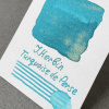 Чернила HERBIN PRESTIGE 1670, Turquoise de Perse/Бирюзовый с золотыми блестками