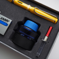 Набор LAMY SAFARI, Yellow/Желтый (перьевая ручка + картриджи + чернила + конвертер)