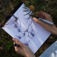 Скетчбук для смешанных техник RHODIA TOUCH MIXED MEDIA, А4+, 250 г, Black/Черный