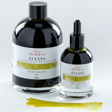 Акварельные чернила HERBIN ECLATS, Vert olive/Оливковый