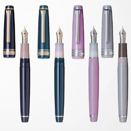 Ручка перьевая SAILOR PRO GEAR SLIM SHIKIORI SANSUI, RT 14K, Kamoshika/Серо-фиолетовый