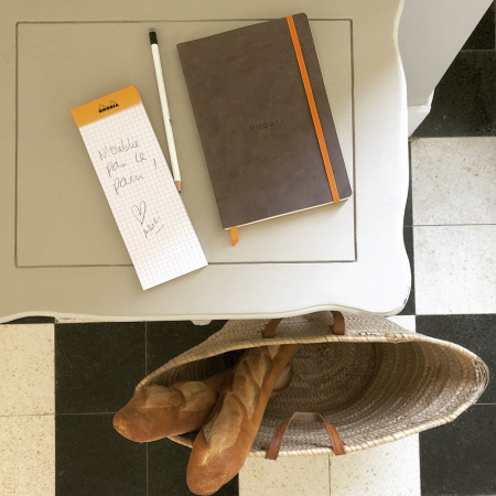 Блокнот RHODIA BASICS №8, 7,4х21 см, 80 г, Orange/Оранжевый