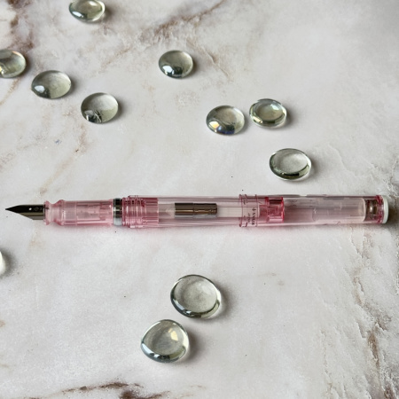 Ручка перьевая SAILOR TUZU GLASSY, Steel nib, Crystal Cherry/Прозрачный розовый