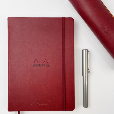 Записная книжка RHODIARAMA GOALBOOK CREATION в твердой обложке, A5, без линовки, 200 г, Burgundy/Бордовый