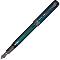 Ручка перьевая SAILOR CYLINT COLORED STAINLESS, Black IP 21K, Lagoon/Сине-зеленый, F