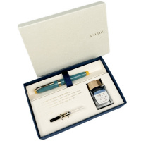 Набор SAILOR: перьевая ручка PRO GEAR SLIM SOLAR TERM SERIES, Yuzuyu, GT 14K, MF + Чернила SHIKIORI, Zaza, 20 мл