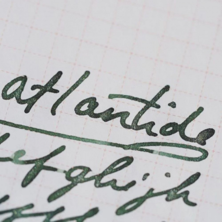 Чернила HERBIN PRESTIGE 350, Vert Atlantide/Зеленый с серебряными и золотыми блестками