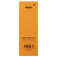 Блокнот RHODIA BASICS №8, 7,4х21 см, 80 г, Orange/Оранжевый