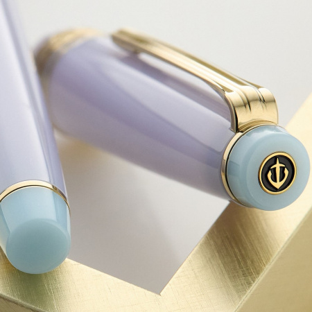 Набор SAILOR: перьевая ручка PRO GEAR SLIM JAPANESE SWEETS, Kohakuto/Светло-фиолетовый, GT 14K, + Чернила SHIKIORI, Souten