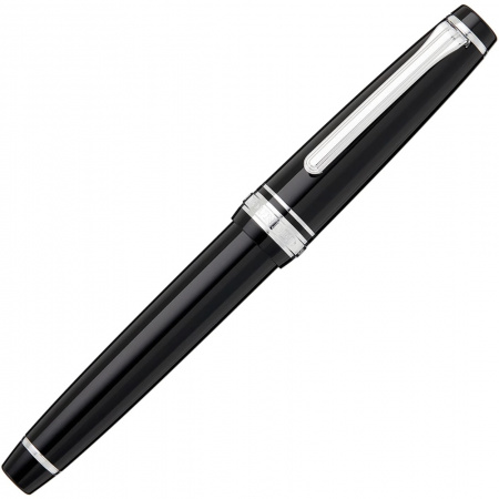Ручка перьевая SAILOR PRO GEAR SLIM SILVER TRIM, RT 14K, Black/Черный