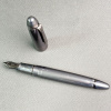 Ручка перьевая SAILOR 1911L RINGLESS METALLIC, IP 21K black, Simply gray/Серый