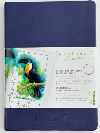 Записная книжка RHODIARAMA GOALBOOK CREATION в твердой обложке, A5, без линовки, 200 г, Midnight/Темно-синий