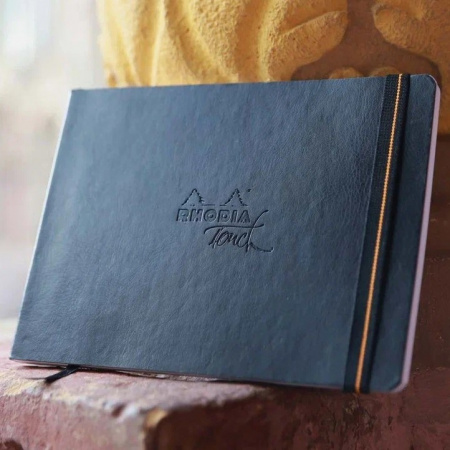 Скетчбук для смешанных техник RHODIA TOUCH BRISTOL, А5, 205г, Black/Черный