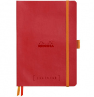 Записная книжка RHODIARAMA GOALBOOK в мягкой обложке, A5, точка, 90 г, Poppy, Красный