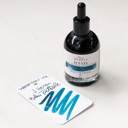 Акварельные чернила HERBIN ECLATS, Blue petrole/Сине-зеленый