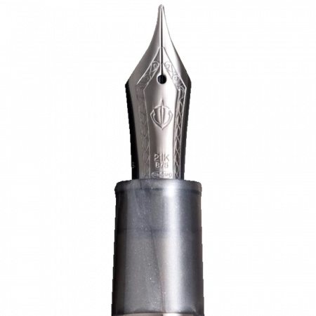 Ручка перьевая SAILOR 1911L RINGLESS METALLIC, IP 21K black, Simply gray/Серый