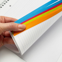 Тетрадь CLAIREFONTAINE STUDIUM на пружине, с разделителями, A4+, 90 г, Green/Зеленый